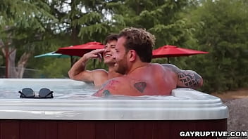 Preview 2 of Camfrog Jilbab Indonesia - Elliot Finn moaning as Riley Mitchel thrusts his asshole wild