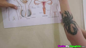 Preview 1 of Jennifer Lopez Doggy Style Video - FucksMyDaughter.com - When stepdad Filthy Rich realizes that his stepdaughter Leia Rae is at the age when she should be getting the talk about the birds and the bees