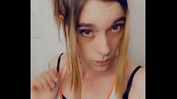 Preview 1 of Super Pron - TS Carmen Melatonin Sucking in her Hooters Uniform