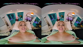 Preview 4 of Hdlong Bp - Seductive blonde with big boobs gives you a steamy show in VR