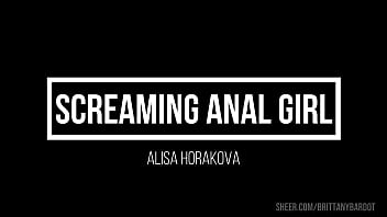 Preview 1 of Lezbeanz - SCREAMING ANAL GIRL! Alisa Horakova FIRST ANAL EVER!