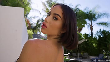 Preview 2 of Xnxx Horse Fucky Women - JulesJordan.com - Bootylicious Victoria June Devours Zac&#039_s Cock With All Of Her Dangerous Curves!
