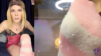 Preview 1 of Webcam Bittle Anal Insert - Lick Spit off My Toes LOSER! Trans Step-sis Makes You Clean Cum Spit And Feet - Jessica Bloom JOI