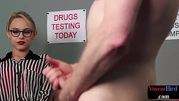 Preview 4 of Saxiy Xxx Video - British office voyeur encourages wanker to jerk off