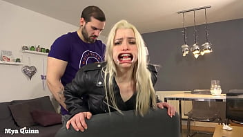 Preview 3 of Ruby Jewel And Rocco - Mya wearing Levi&#039_s jeans and leather jacket and gets fucked through hole,  piss on clothes,  mouth gag deepthroat