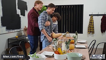 Preview 2 of Xxx Tnhd Com - Friendsgiving Meeting With Nate Grimes And His Friends Ends Up In A Wild Raw Fucking Gay Party - Men