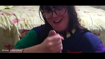 Preview 3 of Stripchat Com - Trans Novinha Fazendo Garganta Profunda com Gosto e Vontade no Pau Grande do Rennan Luna! ( Cdzinha)