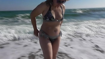 Preview 1 of Lauxary Sex Toys - Hairy mature on the beach