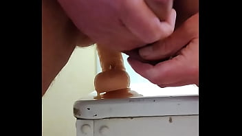 Preview 3 of Xnxx Chine Vargit - Chubby with small dick riding dildo masturbating and cumming