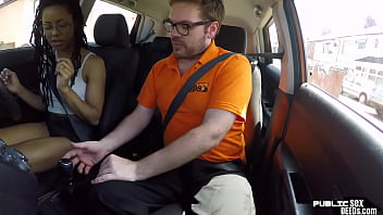 Preview 2 of Bur Kala - Ebony beauty sucking off driving tutor and getting pounded