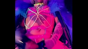 Preview 2 of Japan Fucking Vesio - Neon Bunny Solo Tease