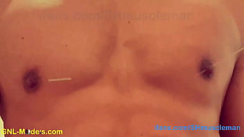 Preview 3 of Pornstar Without Bra - Hot guy getting nipple pierced and nipple played!