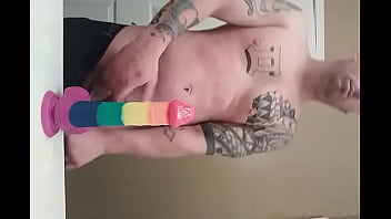 Preview 1 of Xnxnx Xnxnx Videos - Alex Kingsley rides rainbow cock while staying quiet so his doesn&#039_t wake up