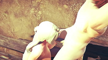 Preview 2 of Oly Chut - Naruto Hentai - Tsunade Blowjob and Threesome sucking and fucking with creampie and cum in her mouth - Anime Manga Japanese Asian Game Porn