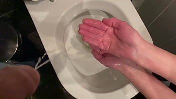 Preview 3 of Rep Sex Hd 1080p Video - I keep his Dick when he Pee and next washing my hands in pissing