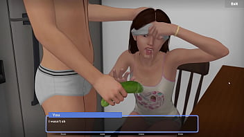 Preview 4 of Locl Sixy - TwoSides | Innocent step-sister trying a cucumber