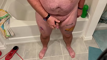 Preview 1 of Busty Prison Creampie - Jerking before my shower