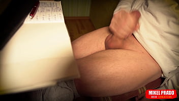 Preview 3 of Sex Videos Xxx Sanny Leones - Instead of homework,  a guy jerks off a bald dick