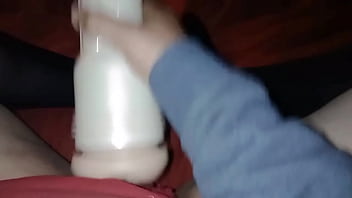 Preview 3 of Xxnx Is The - Putting my little clitty in rileys fleshlight