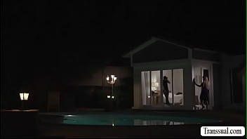 Preview 1 of Russian Gf Cheating Fuck In Car - Latina TS stepmom analed by handsome stepson