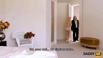 Preview 1 of Anal Ffm Pov - DADDY4K. La ragazza invita il patrigno degli sposi a collegarsi prima del suo matrimonio