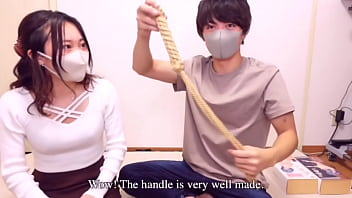 Preview 3 of Mom And Sano Big Xxx - Japanese Rope Tied up Fuck - Extreme Orgasm with Restrained Bondage Collar,  Handcuff,  Gag