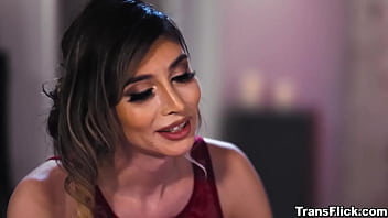 Preview 2 of Artis Bollywood Sex - Trans babe Korra Del Rio fucks this sexy bride to be Ember Snow