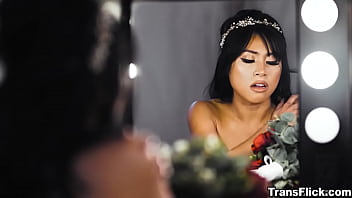 Preview 1 of Artis Bollywood Sex - Trans babe Korra Del Rio fucks this sexy bride to be Ember Snow