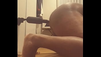 Preview 4 of Black Stepsister Fuck Brother - Playing with anal toy