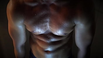Preview 3 of Tattoo Suck Dildo - Intense Post-workout Flexing
