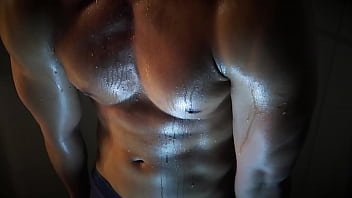 Preview 4 of Tattoo Suck Dildo - Intense Post-workout Flexing