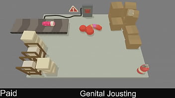 Preview 2 of Abgerutscht Und In Den Arsch - Genital Jousting part1