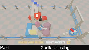 Preview 4 of Abgerutscht Und In Den Arsch - Genital Jousting part1