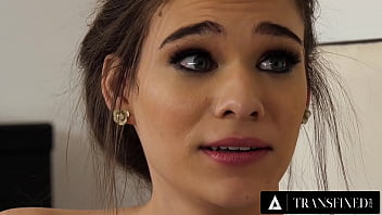 Preview 1 of Small Tits Pov - TRANSFIXED - Trans Beauty Jessy Bells Buttfucked By BF After He Lets Her Move In