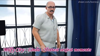 Preview 1 of Hot Six Video Mast - Horny Milfy stepmom with huge melons and big ass seduced stepson - Hottest sexiest moments. - (Milfy City - Linda)