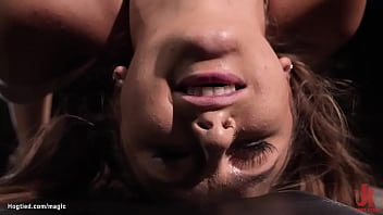 Preview 3 of Nude Fitness Girl - Busty babe finger fucked in bondage