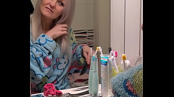 Preview 1 of Sucking Bananas - MILF playing with herself in the shower