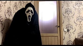 Preview 1 of Mia Khalifa Massage Room - The monster from &quot_SCREAM&quot_ scares a young gay man with his huge cock / LOTS OF SPERM