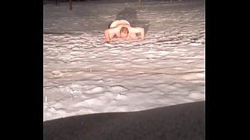 Preview 3 of Wilkes Barre Pa Ameture Sluts - Crawling in snow