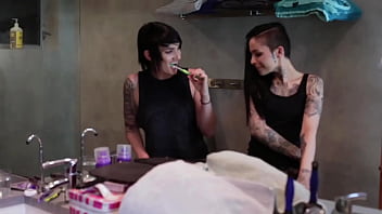 Preview 1 of Bbw S Gangbang - Tattooed Lesbians Bury Themselves In Each Other&#039_s Crotch