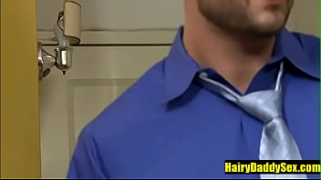 Preview 1 of Best Storical Porn Videos - Hotel First Time gay sex threesome- HairyDaddySex.com