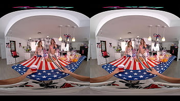 Preview 1 of Blaine Mom - VRHUSH Perfect BBQ with Anna Claire Clouds and Leah Winters