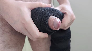 Preview 1 of Gore Girl Boy Blak - This towel feels so real,  massive cumshot
