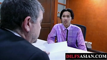 Preview 1 of Pusssy Hairy Fuck - Dilf rimming tight asian ass before bareback fucking