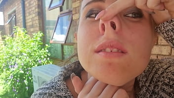 Preview 1 of Big Aureola Big Nipples Guy - Nose blowing | picking nose | eating snot