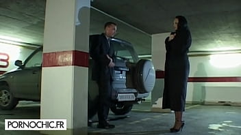Preview 1 of Raven Undercover - Nice brunette fucked at the office in a high voltage room