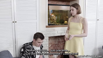 Preview 1 of Big Cool - Sell Your GF - Jealous bf watches sex Lana Broks