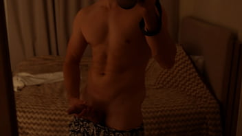 Preview 3 of Karen Bell - Fit guy couldn&#039_t resist jerking off in front of the mirror after visiting the pool