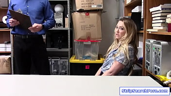 Preview 1 of Sexcy X - Blonde shoplifter blowjobs store officer