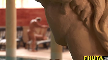 Preview 3 of Gf Pantyhose - FHUTA - Naked Morgan Moon In The Jacuzzi Gets Fucked By A Muscular Dude